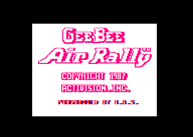 Gee Bee Air Rally - CPC - Amstrad CPC - Title Gee Bee Air Rally - CPC - Amstrad CPC - Titles