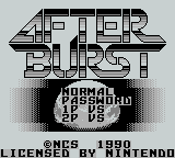 After Burst - GAMEBOY - Nintendo Game Boy - Title After Burst - GAMEBOY - Nintendo Game Boy - Titles