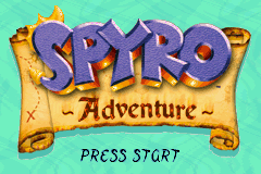 Spyro Adventure - GBA - Nintendo Game Boy Advance - Title Spyro Adventure - GBA - Nintendo Game Boy Advance - Titles