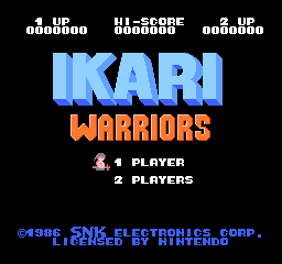 Ikari Warriors - NES - Nintendo Entertainment System - Title Ikari Warriors - NES - Nintendo Entertainment System - Titles
