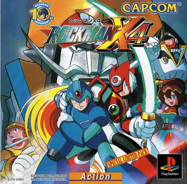 Mega Man X4 - PS - Sony PlayStation - Packshot Mega Man X4 - PS - Sony PlayStation - Packshots