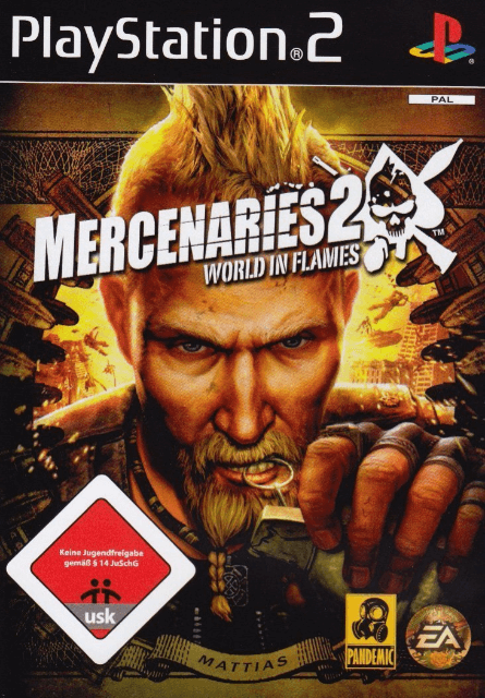 Mercenaries 2: World in Flames - PS2 - Sony PlayStation 2 - Packshot Mercenaries 2: World in Flames - PS2 - Sony PlayStation 2 - Packshots