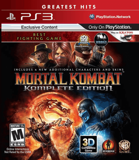 Mortal Kombat - PS3 - Sony PlayStation 3 - Packshot Mortal Kombat - PS3 - Sony PlayStation 3 - Packshots