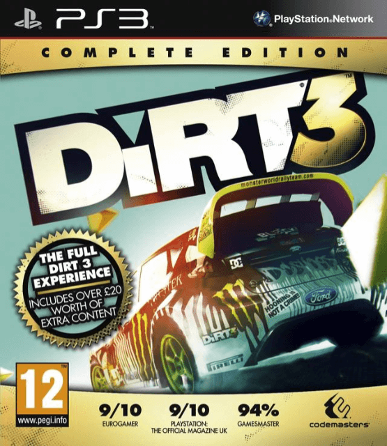 DiRT 3 - PS3 - Sony PlayStation 3 - Packshot DiRT 3 - PS3 - Sony PlayStation 3 - Packshots