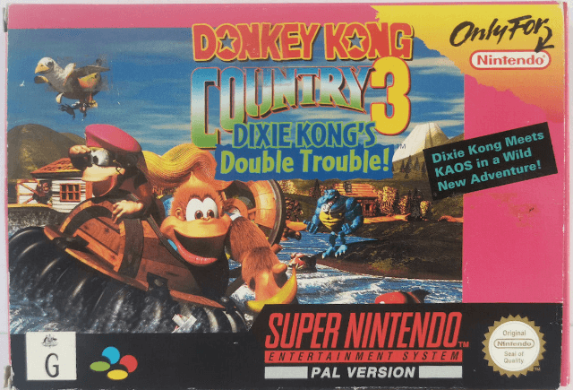 Donkey Kong Country 3: Dixie Kong's Double Trouble - SNES - Nintendo Super Nintendo Entertainment System - Packshot Donkey Kong Country 3: Dixie Kong's Double Trouble - SNES - Nintendo Super Nintendo Entertainment System - Packshots