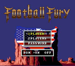 Football Fury - SNES - Nintendo Super Nintendo Entertainment System - Title Football Fury - SNES - Nintendo Super Nintendo Entertainment System - Titles