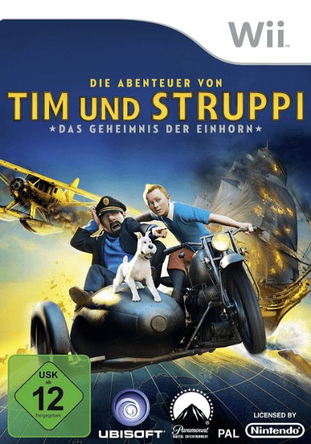 Die Abenteuer von Tim und Struppi: Das Geheimnis der Einhorn - WII - Nintendo Wii - Packshot Die Abenteuer von Tim und Struppi: Das Geheimnis der Einhorn - WII - Nintendo Wii - Packshots