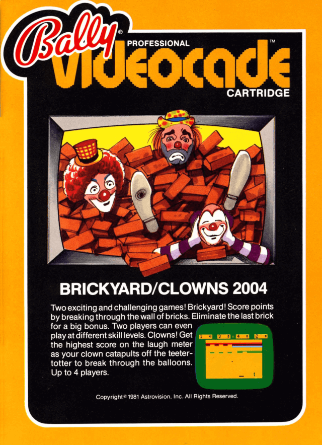 Clowns - ASTROCADE - Bally Astrocade - Packshot Clowns - ASTROCADE - Bally Astrocade - Packshots