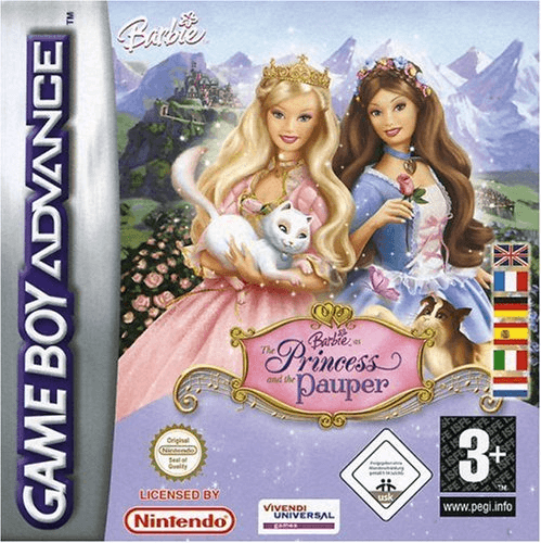 Barbie as the Princess and the Pauper - GBA - Nintendo Game Boy Advance - Packshot Barbie as the Princess and the Pauper - GBA - Nintendo Game Boy Advance - Packshots