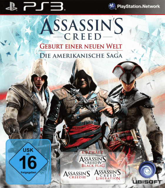 Assassin's Creed: Geburt einer neuen Welt - Die Amerikanische Saga - PS3 - Sony PlayStation 3 - Packshot Assassin's Creed: Geburt einer neuen Welt - Die Amerikanische Saga - PS3 - Sony PlayStation 3 - Packshots