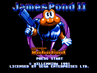 James Pond II: Codename: Robocod - SMD - Sega Mega Drive - Title James Pond II: Codename: Robocod - SMD - Sega Mega Drive - Titles