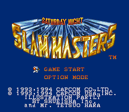 Saturday Night Slam Masters - SNES - Nintendo Super Nintendo Entertainment System - Title Saturday Night Slam Masters - SNES - Nintendo Super Nintendo Entertainment System - Titles