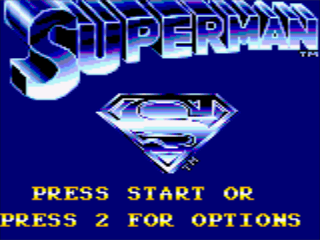 Superman: The Man of Steel - GAMEGEAR - Sega Game Gear - Title Superman: The Man of Steel - GAMEGEAR - Sega Game Gear - Titles