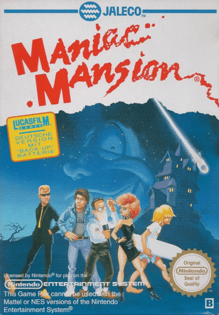 Maniac Mansion - NES - Nintendo Entertainment System - Packshot Maniac Mansion - NES - Nintendo Entertainment System - Packshots