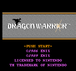 Dragon Warrior - NES - Nintendo Entertainment System - Title Dragon Warrior - NES - Nintendo Entertainment System - Titles