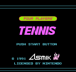 Four Players' Tennis - NES - Nintendo Entertainment System - Title Four Players' Tennis - NES - Nintendo Entertainment System - Titles