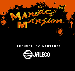 Maniac Mansion - NES - Nintendo Entertainment System - Title Maniac Mansion - NES - Nintendo Entertainment System - Titles