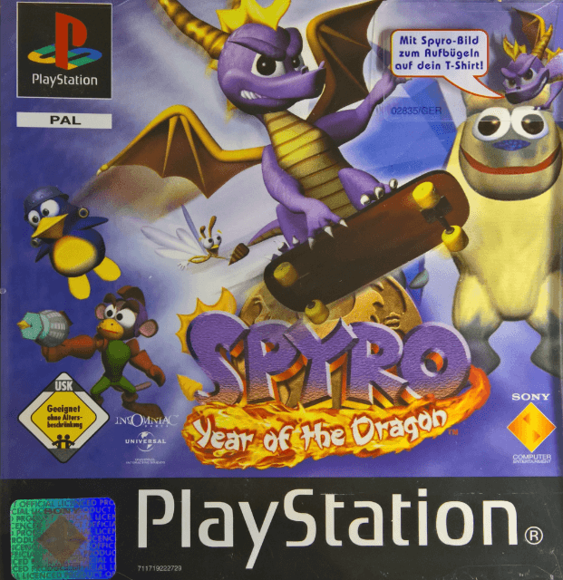 Spyro: Year of the Dragon - PS - Sony PlayStation - Packshot Spyro: Year of the Dragon - PS - Sony PlayStation - Packshots