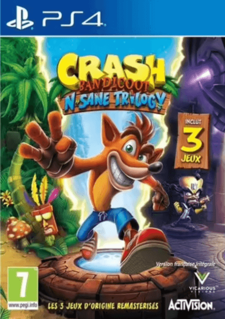 Crash Bandicoot N. Sane Trilogy - PS4 - Sony PlayStation 4 - Packshot Crash Bandicoot N. Sane Trilogy - PS4 - Sony PlayStation 4 - Packshots