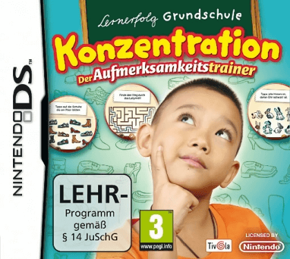Lernerfolg Grundschule: Konzentration. Der Aufmerksamkeitstrainer - DS - Nintendo DS - Packshot Lernerfolg Grundschule: Konzentration. Der Aufmerksamkeitstrainer - DS - Nintendo DS - Packshots