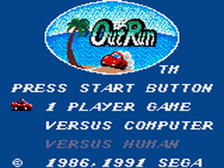 OutRun - GAMEGEAR - Sega Game Gear - Title OutRun - GAMEGEAR - Sega Game Gear - Titles