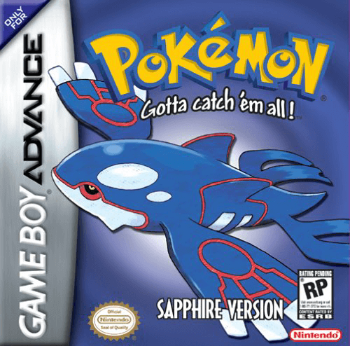 Pokémon Sapphire Version - GBA - Nintendo Game Boy Advance - Packshot Pokémon Sapphire Version - GBA - Nintendo Game Boy Advance - Packshots