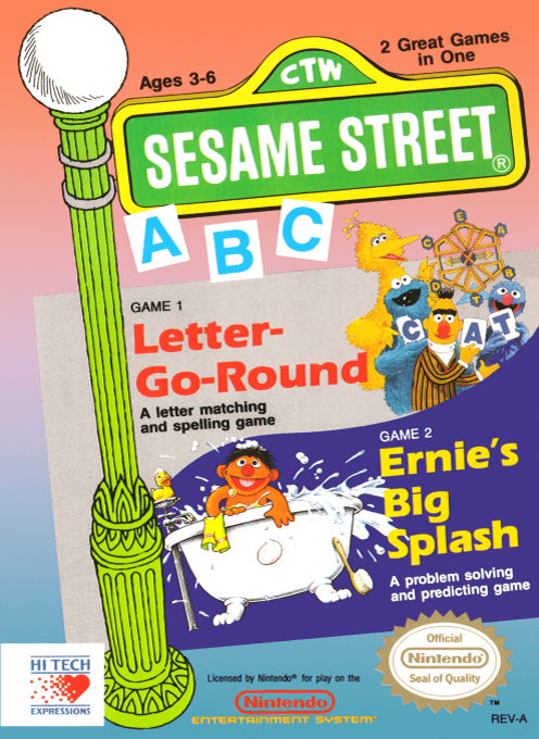 Sesame Street: ABC - NES - Nintendo Entertainment System - Packshot Sesame Street: ABC - NES - Nintendo Entertainment System - Packshots