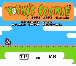 Yoshi's Cookie - NES - Nintendo Entertainment System - Title Yoshi's Cookie - NES - Nintendo Entertainment System - Titles