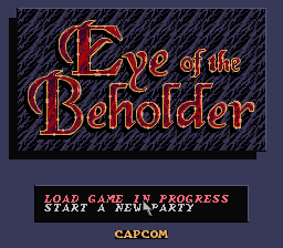 Advanced Dungeons & Dragons: Eye of the Beholder - SNES - Nintendo Super Nintendo Entertainment System - Title Advanced Dungeons & Dragons: Eye of the Beholder - SNES - Nintendo Super Nintendo Entertainment System - Titles