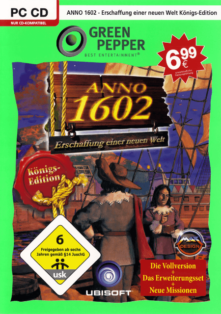 Anno 1602: Erschaffung einer neuen Welt - WINDOWS - PC (Windows) - Packshot Anno 1602: Erschaffung einer neuen Welt - WINDOWS - PC (Windows) - Packshots
