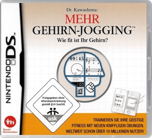 Dr. Kawashima: Mehr Gehirn-Jogging: Wie fit ist Ihr Gehirn? - DS - Nintendo DS - Packshot Dr. Kawashima: Mehr Gehirn-Jogging: Wie fit ist Ihr Gehirn? - DS - Nintendo DS - Packshots