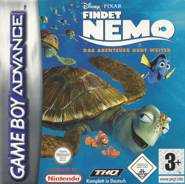 Disney/Pixar Findet Nemo: Das Abenteuer geht weiter - GBA - Nintendo Game Boy Advance - Packshot Disney/Pixar Findet Nemo: Das Abenteuer geht weiter - GBA - Nintendo Game Boy Advance - Packshots