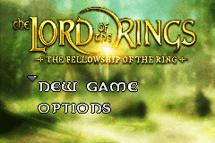 The Lord of the Rings: The Fellowship of the Ring - GBA - Nintendo Game Boy Advance - Title The Lord of the Rings: The Fellowship of the Ring - GBA - Nintendo Game Boy Advance - Titles