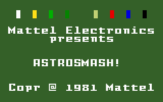 Astrosmash - INTELLIVISION - Mattel Intellivision - Title Astrosmash - INTELLIVISION - Mattel Intellivision - Titles