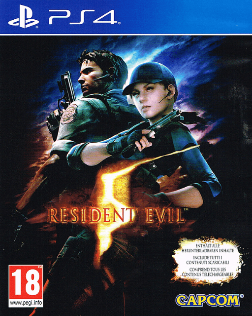 Resident Evil 5 - PS4 - Sony PlayStation 4 - Packshot Resident Evil 5 - PS4 - Sony PlayStation 4 - Packshots