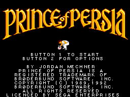 Prince of Persia - SMS - Sega Master System - Title Prince of Persia - SMS - Sega Master System - Titles