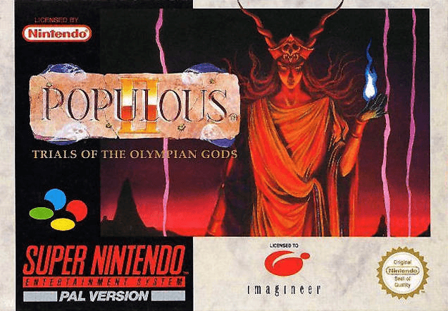 Populous II: Trials of the Olympian Gods - SNES - Nintendo Super Nintendo Entertainment System - Packshot Populous II: Trials of the Olympian Gods - SNES - Nintendo Super Nintendo Entertainment System - Packshots
