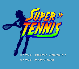 Super Tennis - SNES - Nintendo Super Nintendo Entertainment System - Title Super Tennis - SNES - Nintendo Super Nintendo Entertainment System - Titles