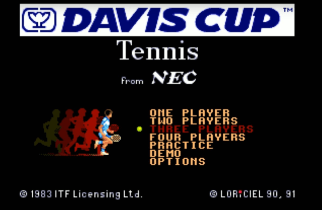 Davis Cup Tennis - TG16 - NEC Turbo Grafx TurboChip - Title Davis Cup Tennis - TG16 - NEC Turbo Grafx TurboChip - Titles