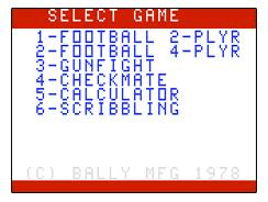 Football - ASTROCADE - Bally Astrocade - Titles