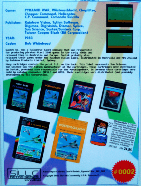 Atari VCS 2600 TCG/Game Card PYRAMID WAR - ATARI2600 - Atari 2600