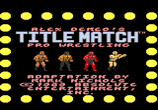 Title Match Pro Wrestling - ATARI7800 - Atari 7800 - Titles