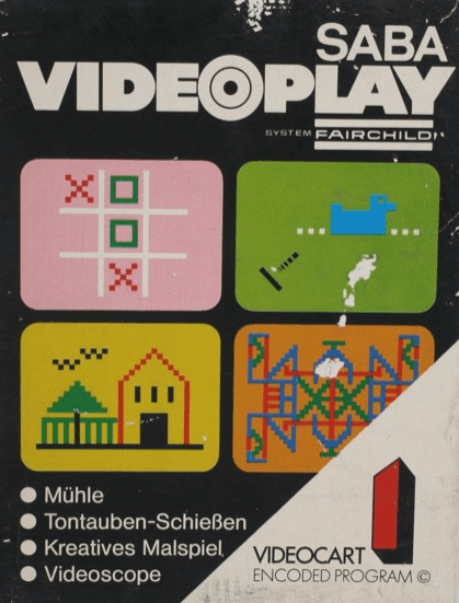 Saba Videoplay 1: Mühle / Tontauben-Schießen / Kreatives Malspiel / Videoscope - CHANNELF - Fairchild Channel F