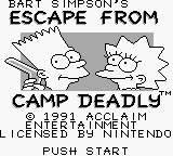 Bart Simpson's Escape From Camp Deadly - GAMEBOY - Nintendo Game Boy - Titles