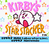 Kirby's Star Stacker - GAMEBOY - Nintendo Game Boy - Titles