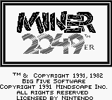Miner 2049er - GAMEBOY - Nintendo Game Boy - Titles