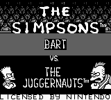 The Simpsons: Bart vs. the Juggernauts - GAMEBOY - Nintendo Game Boy - Titles