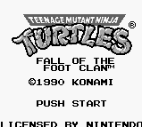 Teenage Mutant Ninja Turtles: Fall of the Foot Clan - GAMEBOY - Nintendo Game Boy - Titles