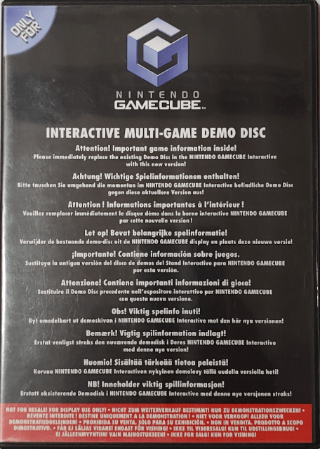Interactive Multi-Game Demo Disk 10/2003 - GAMECUBE - Nintendo GameCube