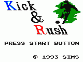 Kick & Rush - GAMEGEAR - Sega Game Gear - Titles